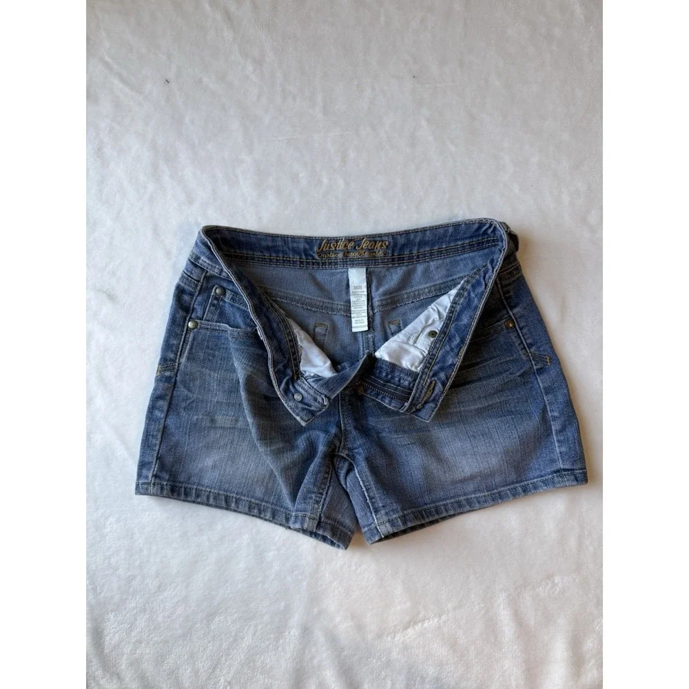 Justice Girls Denim Blue Shorts 16R